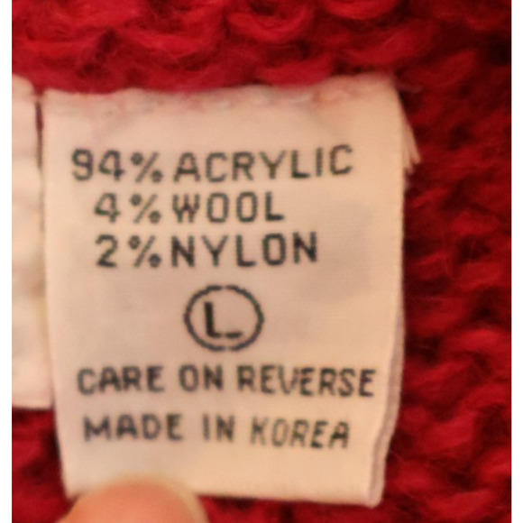 Vtg 80s Penguin Isle Striped Sweater Cozy Fuzzy Maximalist Dopamine Wool‎ Size L - Picture 5 of 8